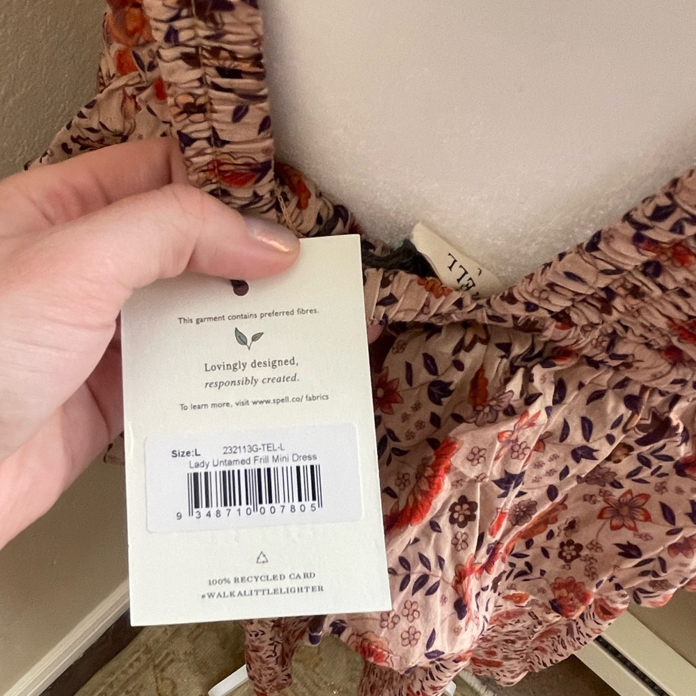 NWT Spell Lady Untamed Frill Mini Dress - Picture 8 of 12